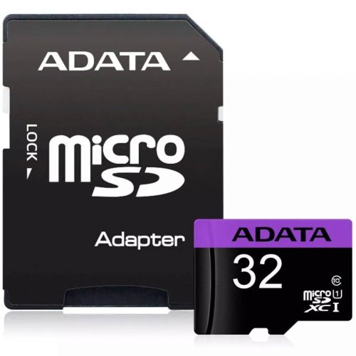 голяма снимка на Adata 32GB MicroSDHC UHS-I CLASS 10 (1 AUSDH32GUICL10-RA1