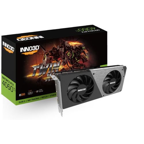 голяма снимка на Inno3D GeForce RTX 4060 Ti Twin N406T2-08D6-171153N