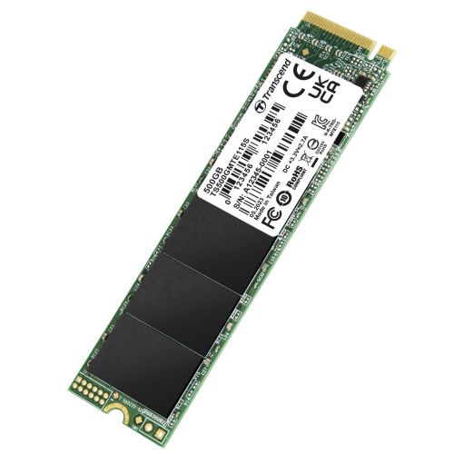 голяма снимка на Transcend 500GB M.2 2280 PCIe Gen3x4 NVMe TLC TS500GMTE115S