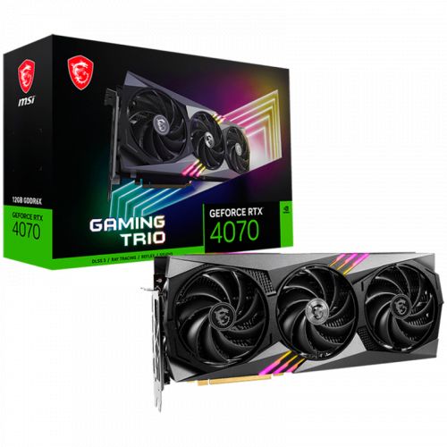 голяма снимка на MSI GeForce RTX 4070 GAMING TRIO 12G 12GB GDDR6X