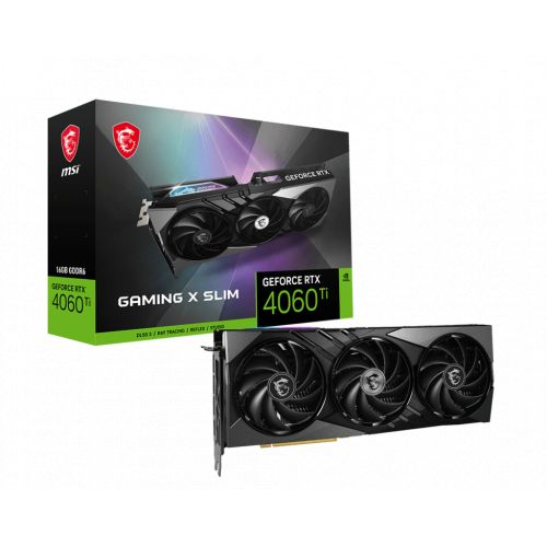 голяма снимка на MSI RTX 4060 TI GAMING X SLIM 16GB