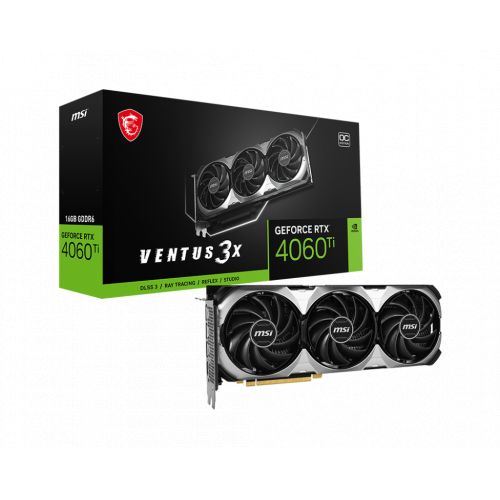 голяма снимка на MSI RTX 4060 TI VENTUS 3X 16G OC