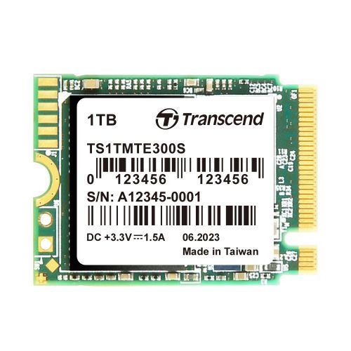 голяма снимка на Transcend 1TB M.2 2230 PCIe Gen3x4 NVMe 3D TLC TS1TMTE300S