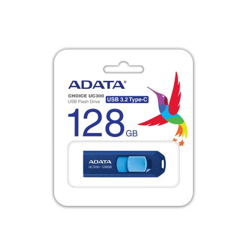 голяма снимка на 128GB TYPE-C UC300 ADATA BLUE