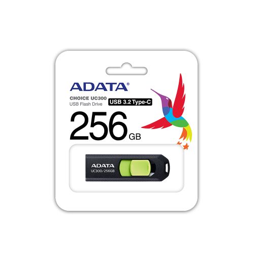 голяма снимка на 256GB TYPE-C UC300 ADATA BK/GN