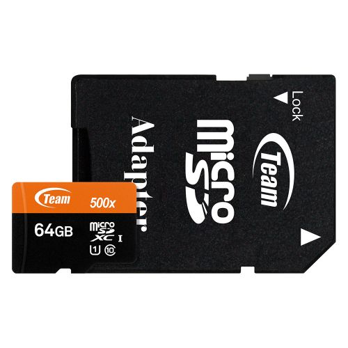 голяма снимка на 64GB SDXCM+AD UHS-I CL10 TEAM