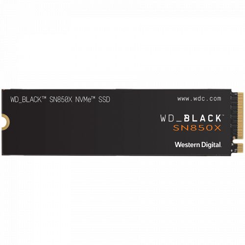 голяма снимка на WD Black SN850X 2TB M.2 2280 PCIe Gen4 x4 NVMe 1200 WDS200T2X0E