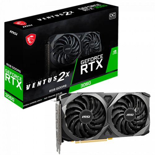 голяма снимка на MSI RTX 3060 VENTUS 2X 8GB OC