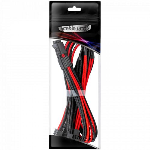 голяма снимка на CableMod E-Series Pro ModMesh Sleeved 12VHPWR PCI-e Cable CM-PEV2-16P4-N60KKR-5PK-R