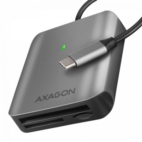 голяма снимка на AXAGON Aluminum high-speed USB-C 3.2 memory card reader CRE-S3C