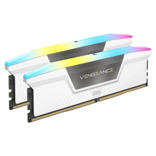 голяма снимка на CORSAIR RAM Vengeance RGB 2x16 GB Kit DDR5 5200 DIMM CL40 CMH32GX5M2B5200C40W