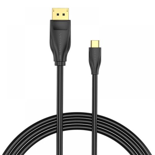 голяма снимка на Vention Cable Type-C to DisplayPort 1.5m 8K Black CGYBG