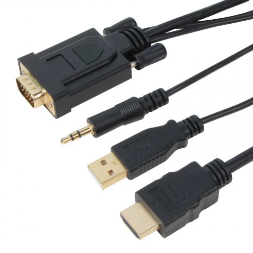 голяма снимка на VCom HDMI M  VGA M CG598A-1.8m