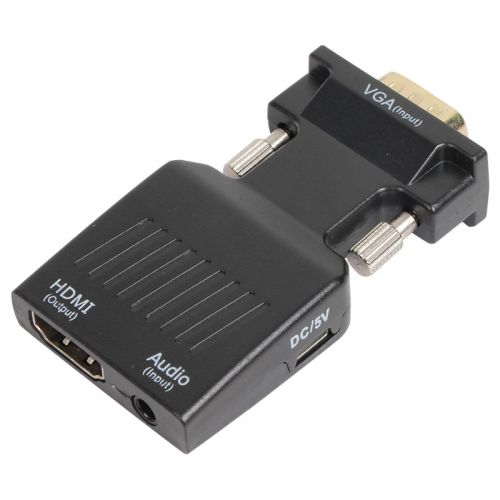 голяма снимка на VCom Adapter VGA M  HDMI F with Audio CA337A