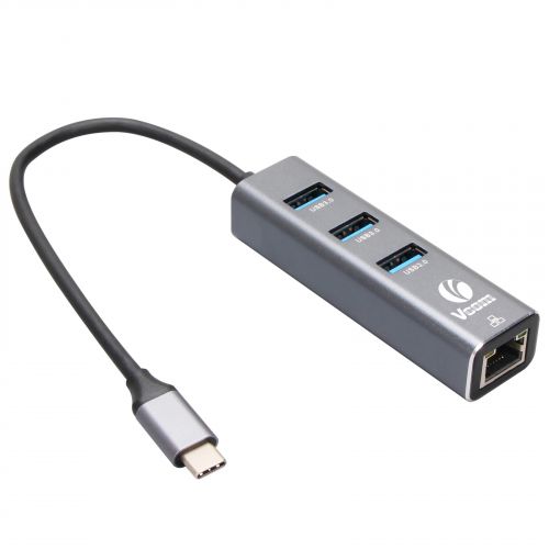 голяма снимка на VCom Docking USB Type-C to USB3.0 x 3 + LAN DH311B