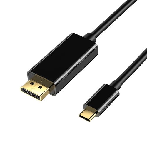 голяма снимка на VCom Cable Type-C to DisplayPort 8K Black CU422C-1.8m