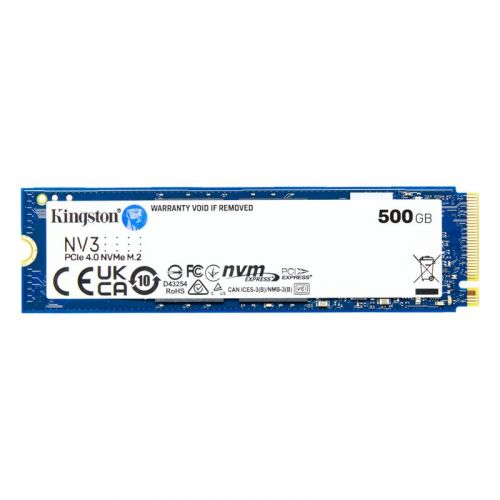 голяма снимка на Kingston SSD 500GB M.2 2280 PCIe 4.0 x4 NVMe SNV3S/500G