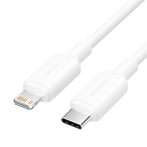 голяма снимка на Vention Cable USB 2.0 Type-C to Lighting 1m White LAKWF