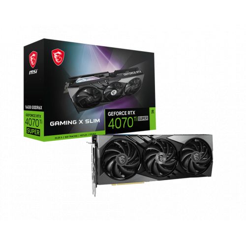 голяма снимка на MSI RTX 4070TI SUPER 16GB GAMING X SLIM