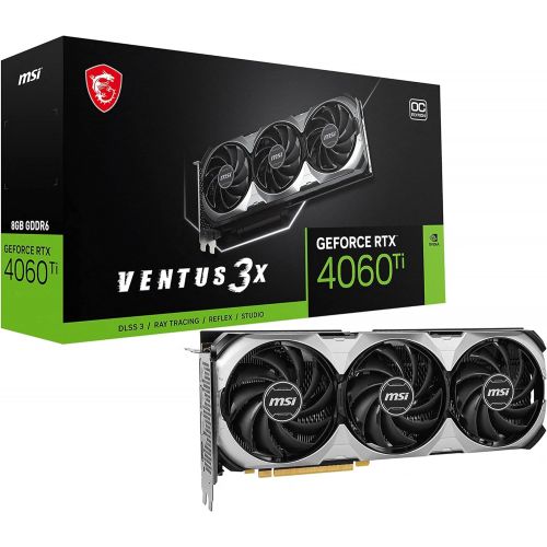 голяма снимка на MSI RTX 4060 TI VENTUS 3X E 8GB OC