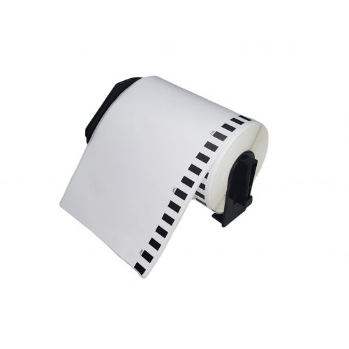 голяма снимка на Makki Brother DK-22246 White Continuous Length Paper Tape 103mm x 30.48m