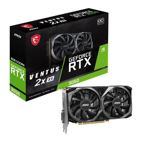 голяма снимка на MSI RTX 3050 VENTUS 2X XS WHITE 8GB OC