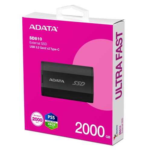 голяма снимка на ADATA EXT SSD SD810 2000GB BLK