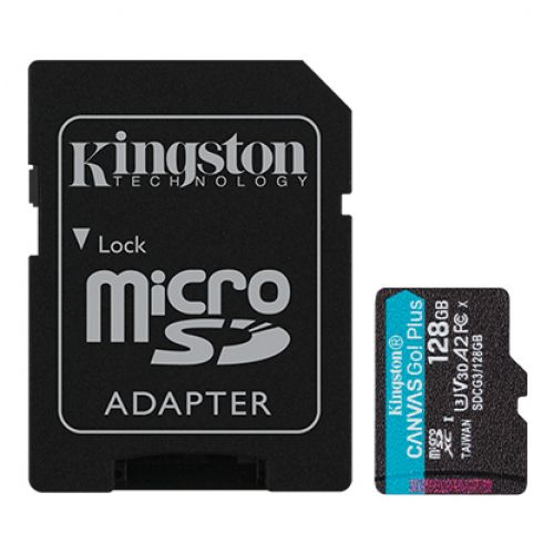 голяма снимка на 128GB SD MICRO KINGSTON CANVAS GO+