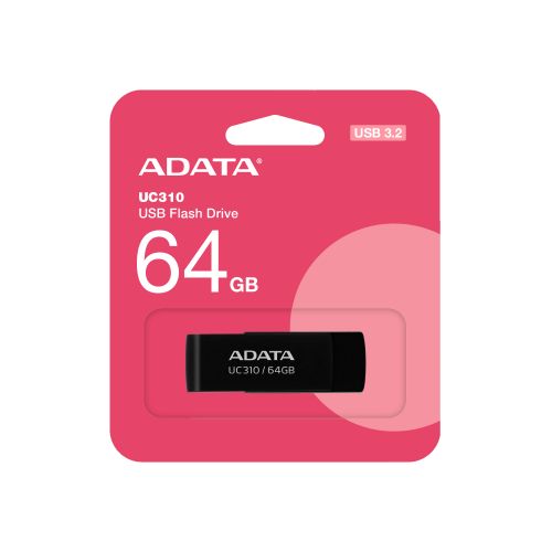 голяма снимка на 64GB TYPE-C UC310 ADATA BLACK