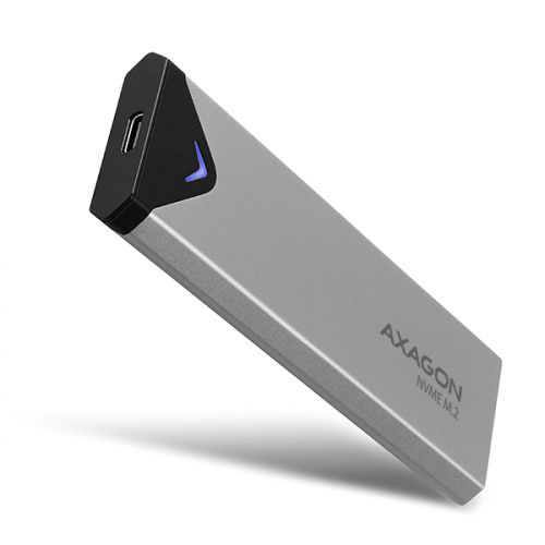 голяма снимка на AXAGON EEM2-UB2 USB-C 3.2 Gen 2 M.2 NVMe SSD 42-80mm box black