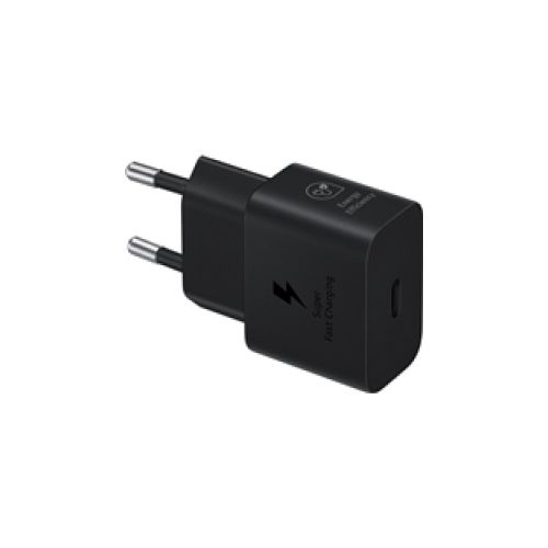 голяма снимка на SAMSUNG Fast Charger USB-C 25W without data cable black 