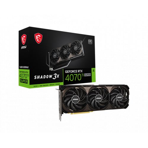 голяма снимка на MSI RTX 4070TI SUPER 16GB SHADOW 3X OC