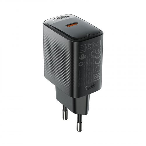 голяма снимка на Acefast Charger Wall GaN PD25W A104 USB-C x 1 Black