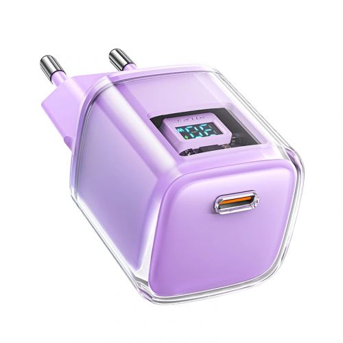 голяма снимка на Acefast Charger Wall GaN PD30W A53 USB-C x 1 Purple