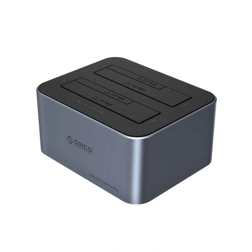 голяма снимка на Orico Storage HDD SSD Dock 2 BAY Offline Clone 2.5 3.5 USB-C USB-A 6626C3-C-V1