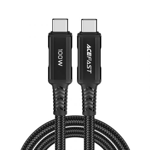 голяма снимка на Acefast USB-C to USB-C Cable 100W 2m Aluminum alloy C4-03 Black