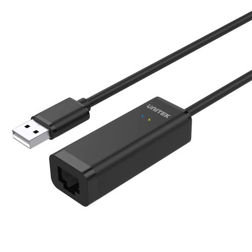 голяма снимка на Unitek USB to LAN 100Mbps black Y-1468