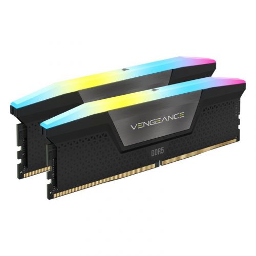 голяма снимка на CORSAIR RAM Vengeance RGB 2x16 GB DDR5 6200 DIMM CL36 CMH32GX5M2B6200C36