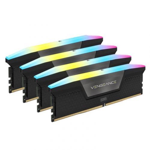 голяма снимка на CORSAIR RAM Vengeance RGB 4x16 GB DDR5 6200 DIMM CL32 CMH64GX5M4B6200C32