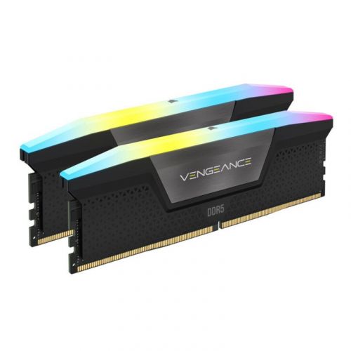 голяма снимка на CORSAIR RAM Vengeance RGB 2x16 GB DDR5 6800 DIMM CL40 CMH32GX5M2B6800C40