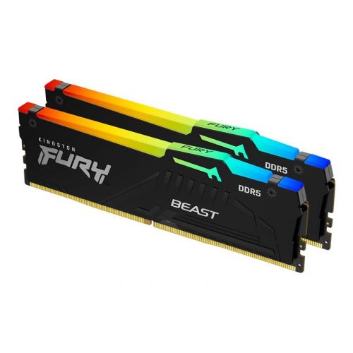 голяма снимка на Kingston FURY Beast RGB DDR5 2x16 GB DIMM 6800 MHz PC5-54400 KF568C34BBAK2-32