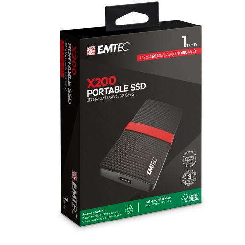 голяма снимка на EMTEC EXT SSD X200 1T /USB-C