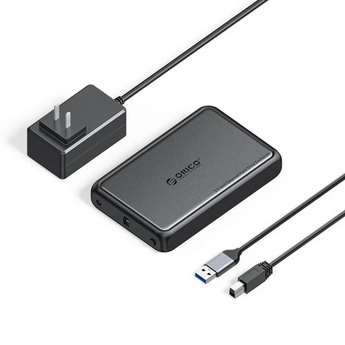 голяма снимка на Orico Storage Case 3.5 inch USB-A black DDL35-U3-EU-BK