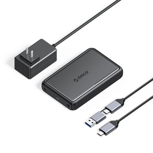 голяма снимка на Orico Storage Case 3.5 inch USB-C black DDL35-C3-EU-BK
