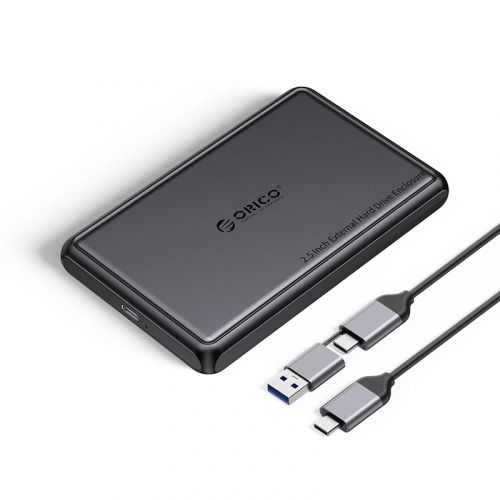 голяма снимка на Orico Storage Case 2.5 inch USB-C A Black DDL25-C3-BK
