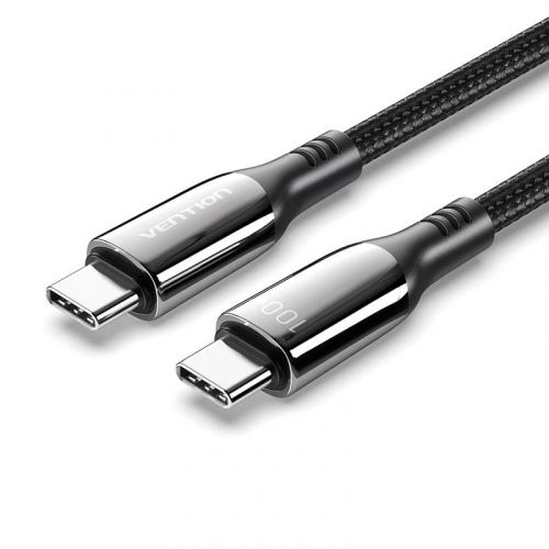 голяма снимка на Vention USB2.0 Type-C Type-C 100W LED display 2m CTKBH