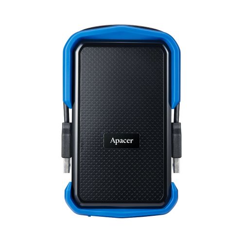 голяма снимка на Apacer Portable Hard Drive AC631 2TB USB 3.2 Gen 1 Military-Grade Shockproof Black