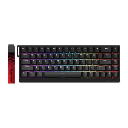 голяма снимка на Madlions Professional Gaming Mechanical Keyboard MAD 68 HE RGB 1K Magnetic Amber Pro Switches Black