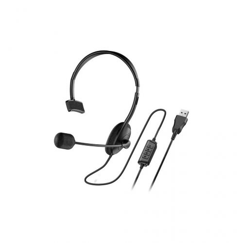 голяма снимка на Genius Single Ear Headset HS-100U Mic USB Black
