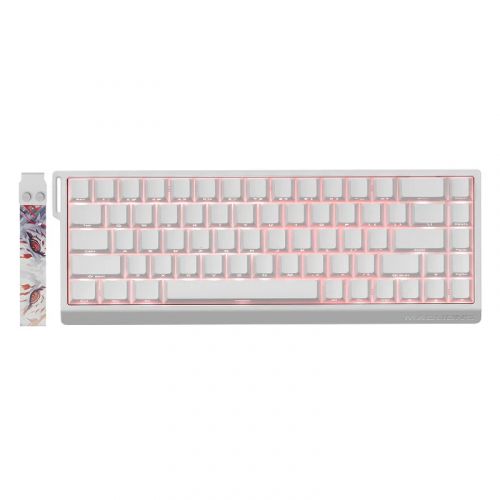 голяма снимка на Madlions Professional Gaming Mechanical Keyboard MAD 68 HE RGB 1K Magnetic Amber Pro Switches White